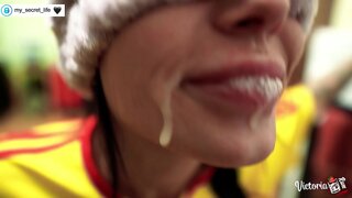 Blindfolded qoramag&#039;iz Deepthroat katta xo&#039;roz va yuz POV